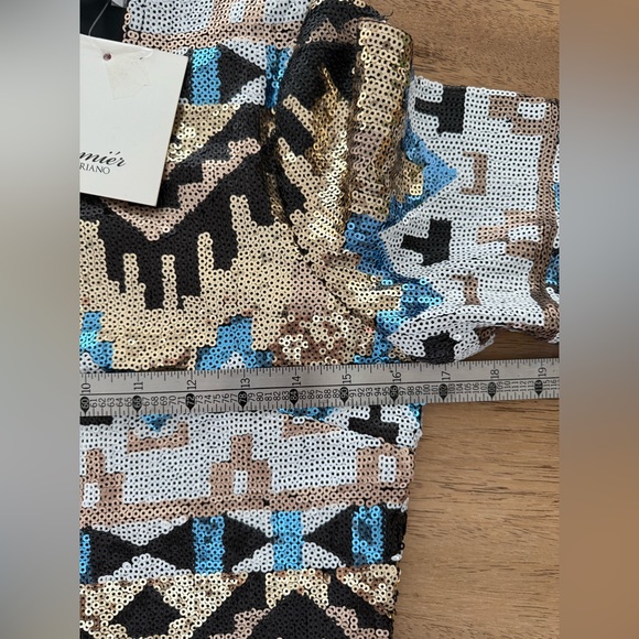 Sequin Patterned Dress - Multicolor - Picture 3 of 8